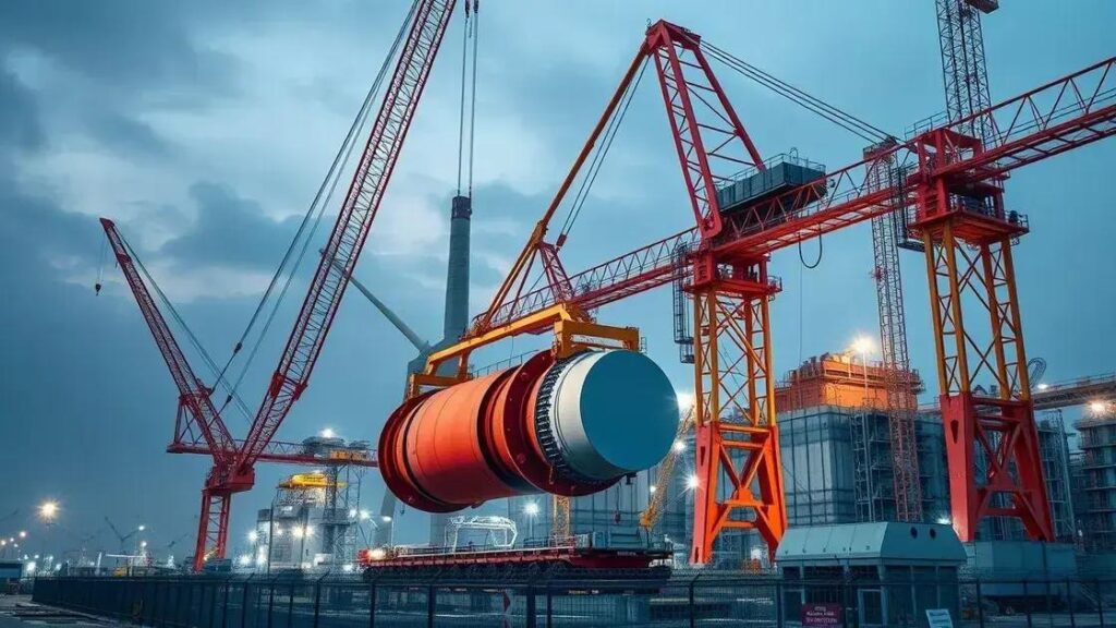 Guindastes e a indústria de energia: cases de sucesso que impressionam o setor